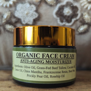 Organic Olive Oil Tallow Face Cream 2oz (57 g.)