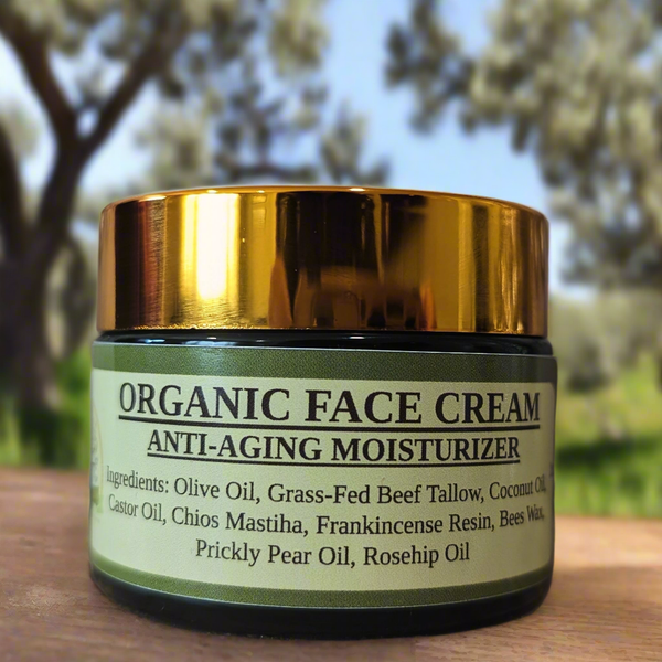 Organic Olive Oil Tallow Face Cream 2oz (57 g.) – Papa Spyros